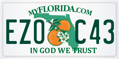 FL license plate EZOC43