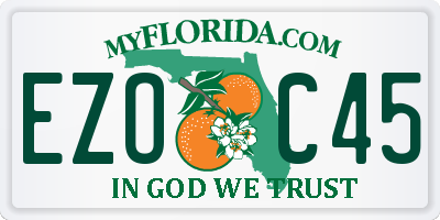 FL license plate EZOC45