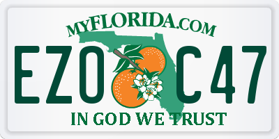 FL license plate EZOC47