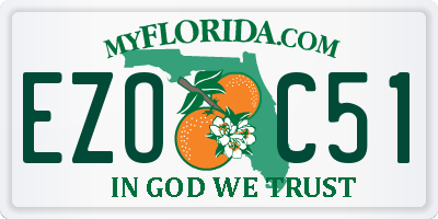 FL license plate EZOC51