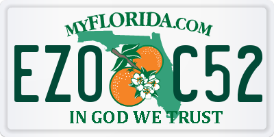 FL license plate EZOC52