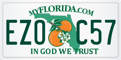 FL license plate EZOC57