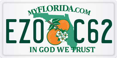 FL license plate EZOC62