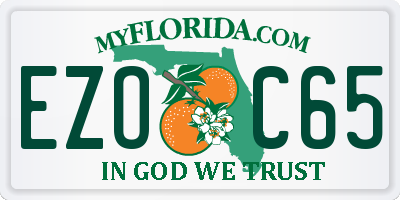 FL license plate EZOC65