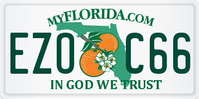 FL license plate EZOC66