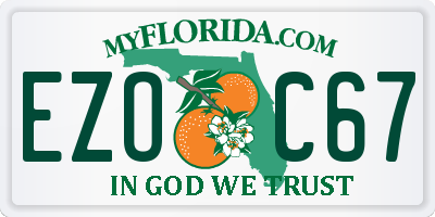 FL license plate EZOC67