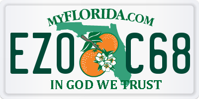 FL license plate EZOC68