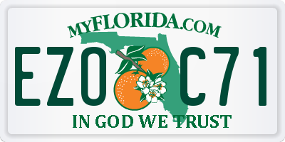 FL license plate EZOC71