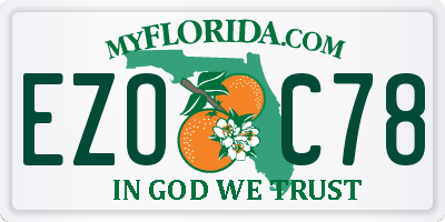 FL license plate EZOC78