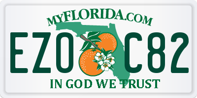 FL license plate EZOC82