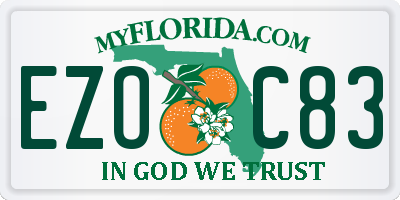 FL license plate EZOC83