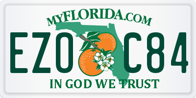 FL license plate EZOC84