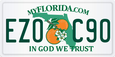 FL license plate EZOC90