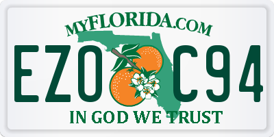 FL license plate EZOC94