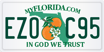 FL license plate EZOC95