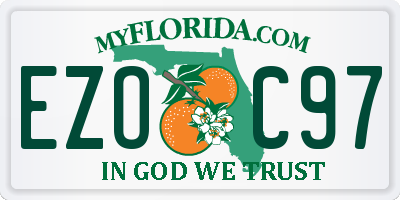 FL license plate EZOC97