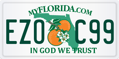 FL license plate EZOC99