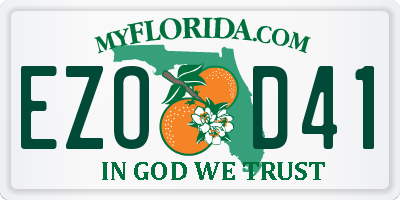 FL license plate EZOD41