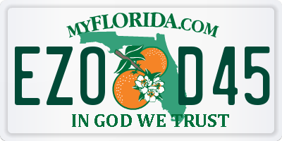 FL license plate EZOD45