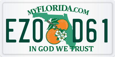 FL license plate EZOD61