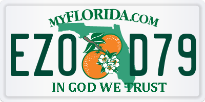 FL license plate EZOD79