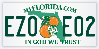 FL license plate EZOE02