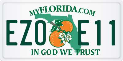 FL license plate EZOE11