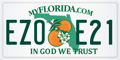 FL license plate EZOE21