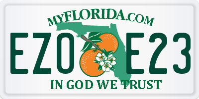 FL license plate EZOE23