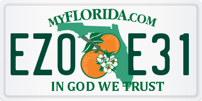 FL license plate EZOE31