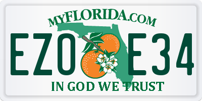 FL license plate EZOE34