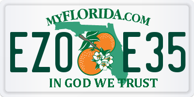 FL license plate EZOE35