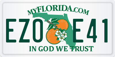 FL license plate EZOE41