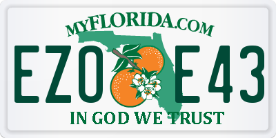 FL license plate EZOE43