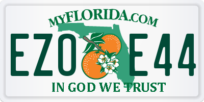 FL license plate EZOE44