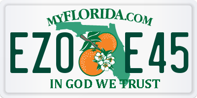 FL license plate EZOE45