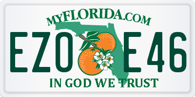 FL license plate EZOE46