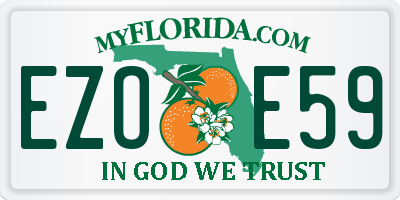 FL license plate EZOE59