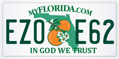 FL license plate EZOE62