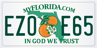 FL license plate EZOE65