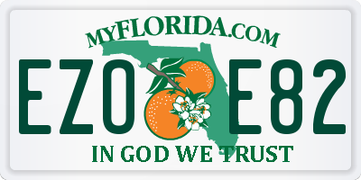 FL license plate EZOE82