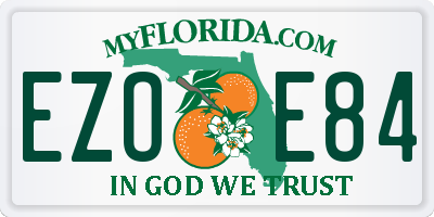 FL license plate EZOE84