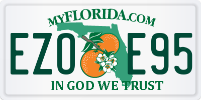 FL license plate EZOE95