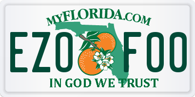 FL license plate EZOF00