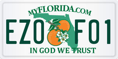 FL license plate EZOF01