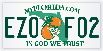 FL license plate EZOF02