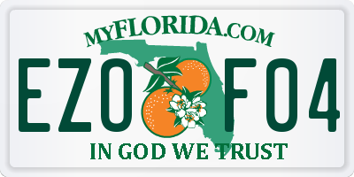 FL license plate EZOF04