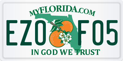 FL license plate EZOF05