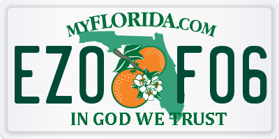 FL license plate EZOF06