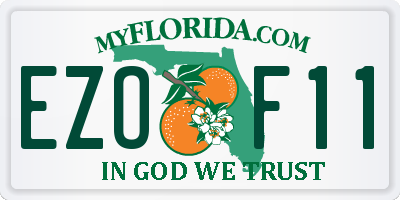 FL license plate EZOF11